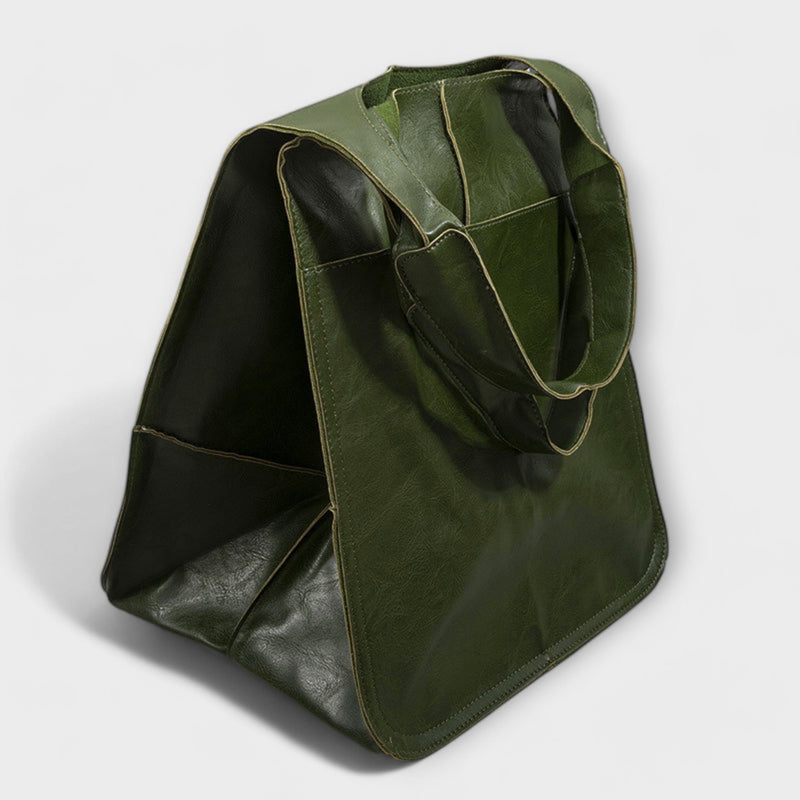 Close-up of the Sigrid Everyday Bag showing comfortable carry handles and structured silhouette