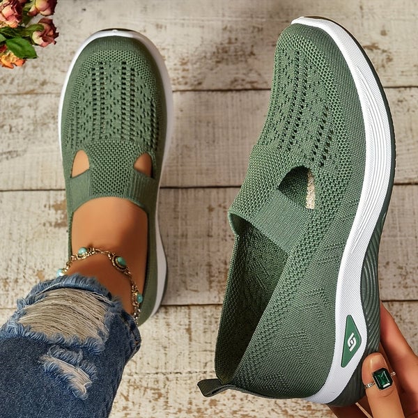 Soleil slip-on shoes in violet colorway highlighting the breathable upper material