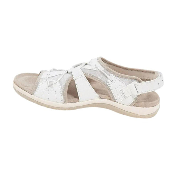 Women's orthopedic sandals in navy blue showcasing strap detail