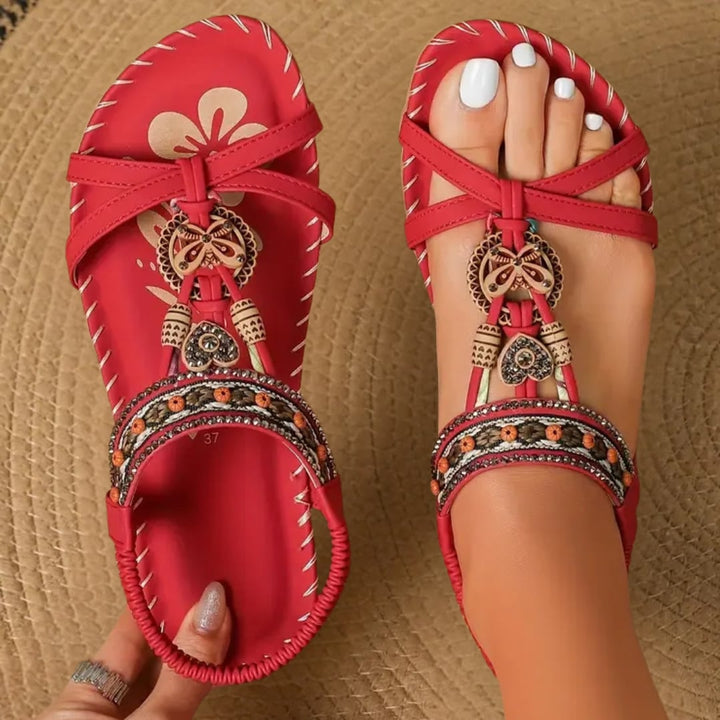 Close-up of Tara sandal slip-resistant sole showing lightweight orthopedic construction