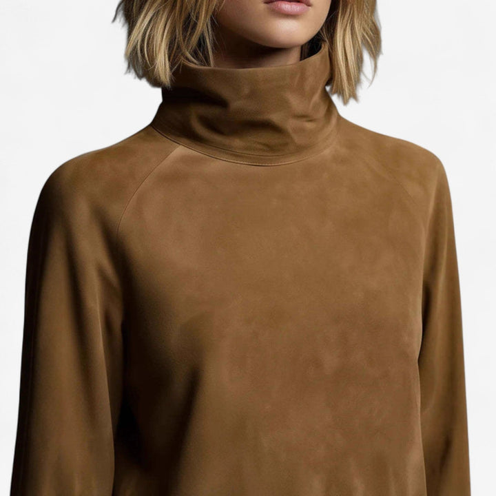 Thea mini dress shown in available color options Brown, Green, and Black