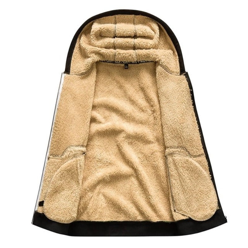 ThermaCore Insulated Jacket in brown worn as a layering piece over a sweater