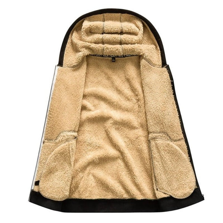 ThermaCore Insulated Jacket in brown worn as a layering piece over a sweater
