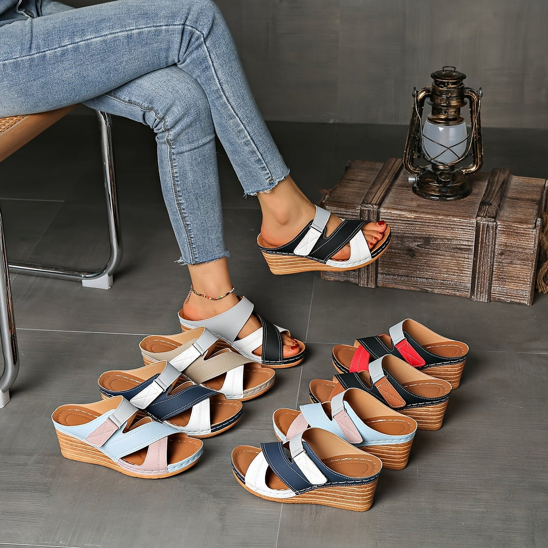 Model walking in Tulip wedge slides showing stability and lift