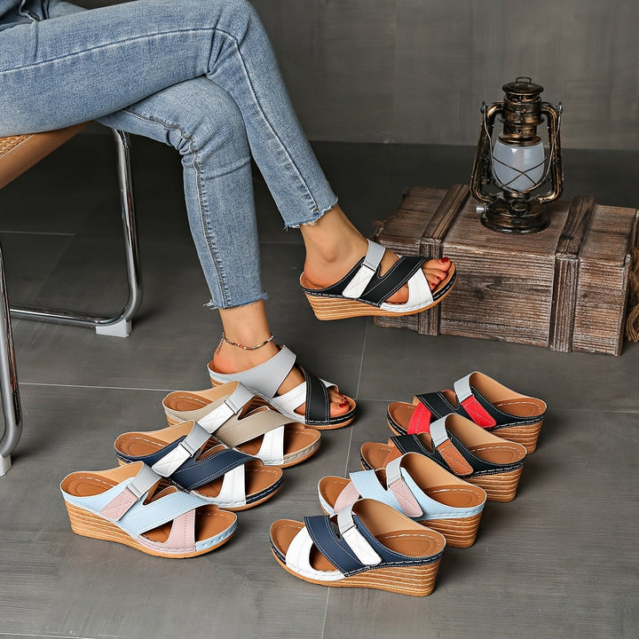 Model walking in Tulip wedge slides showing stability and lift