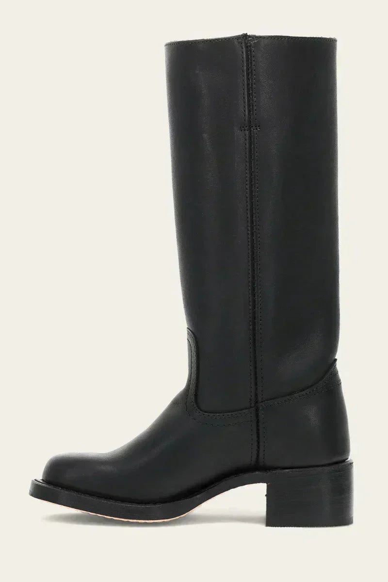 All three colorways of knee-high slim-fit boots: brown, khaki, black