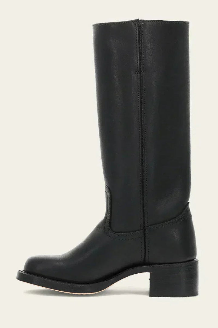 All three colorways of knee-high slim-fit boots: brown, khaki, black
