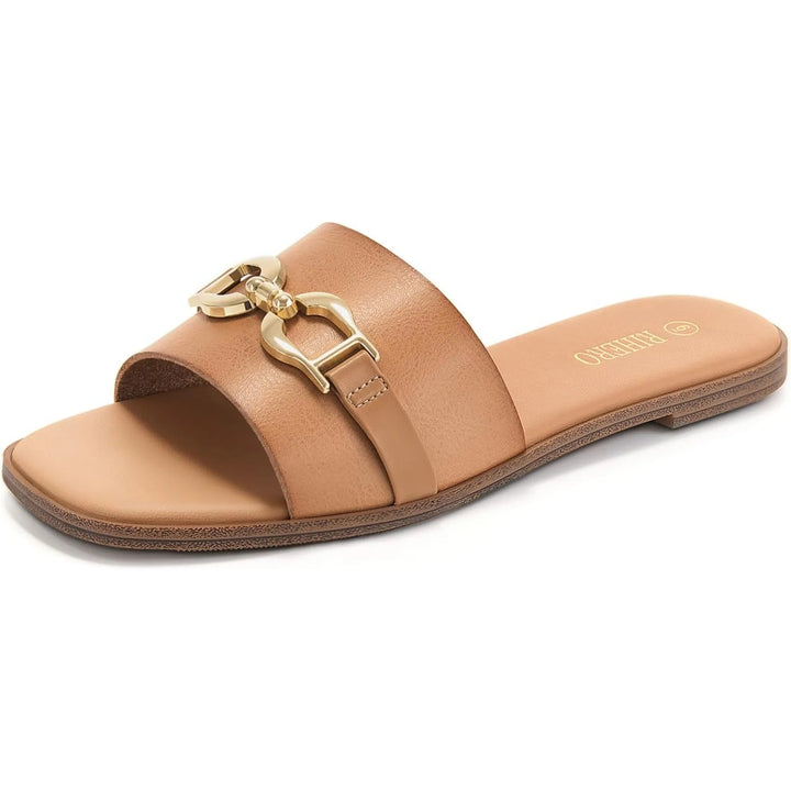 Veronica women's buckle sandals in white styled with a casual summer outfit