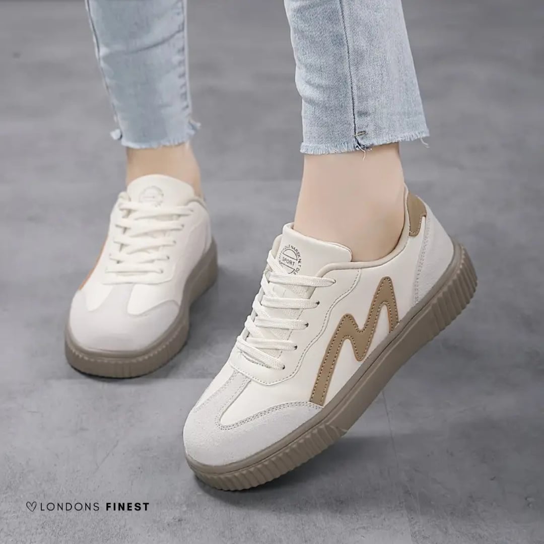 Victoria women's orthopedic shoes in khaki with cushioned sole and classic silhouette, shown from a front angle