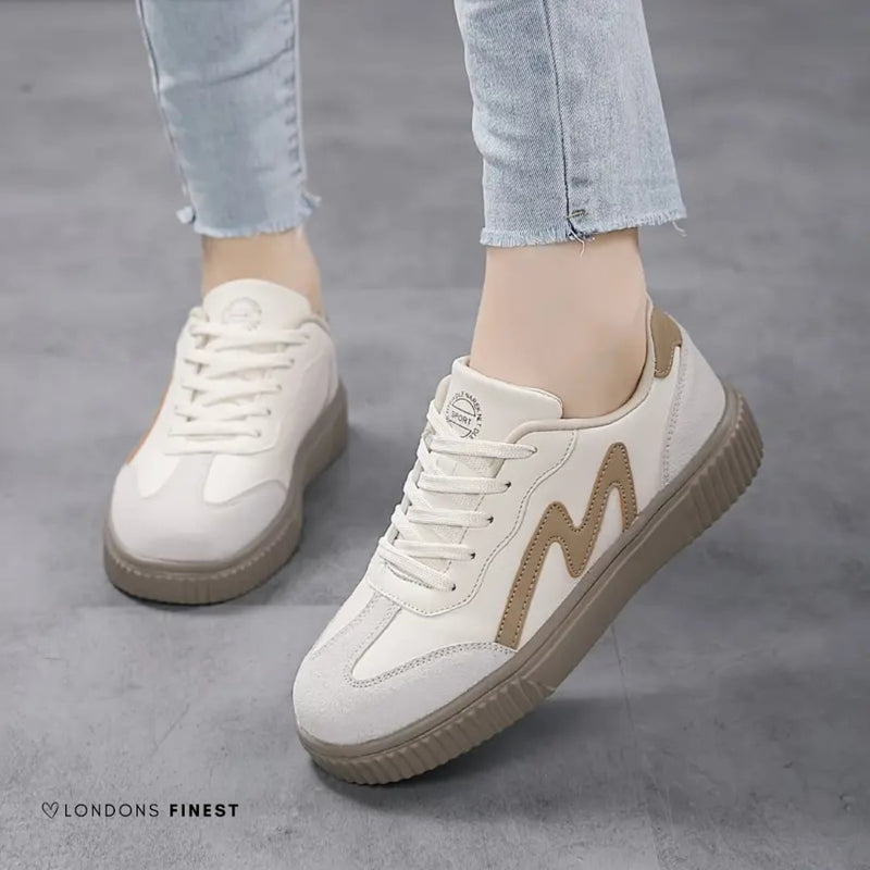 Victoria women's orthopedic shoes in khaki with cushioned sole and classic silhouette, shown from a front angle