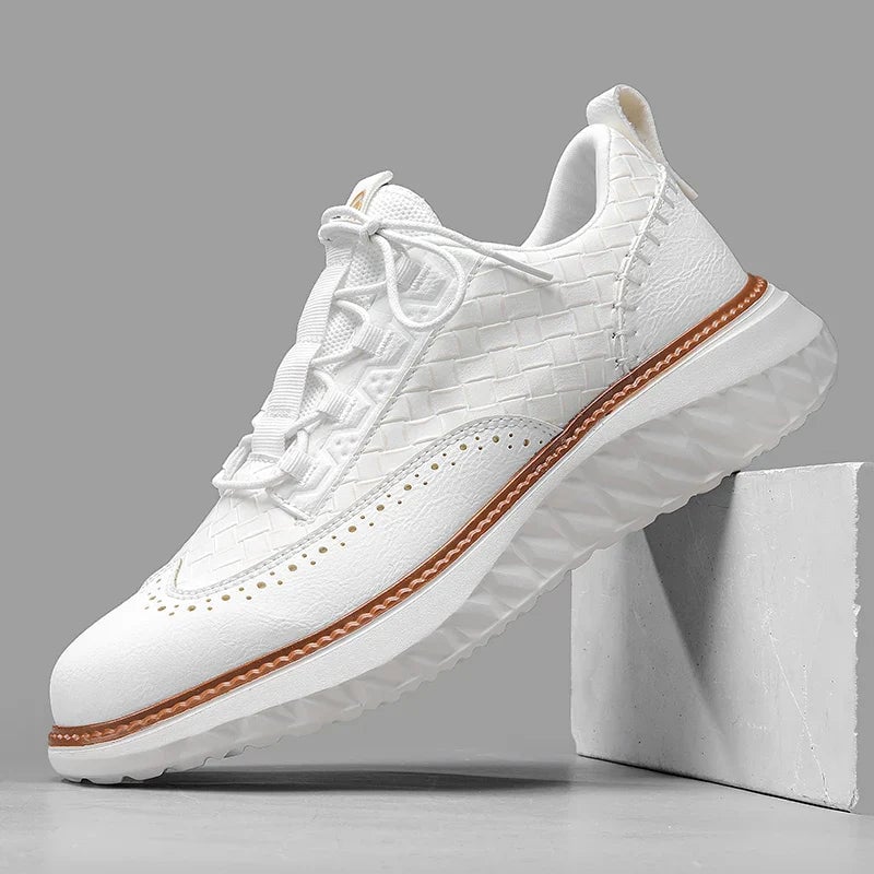 Ridge sneakers in white colorway displayed from the side highlighting the breathable upper