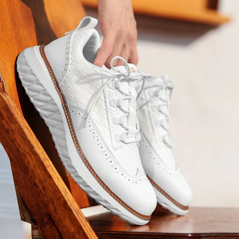 Ridge sneakers in white shown from above displaying the cushioned insole