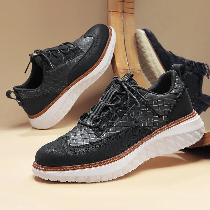 Pair of Ridge sneakers side by side in all three color options