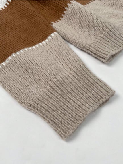 Flat lay of the Winifred comfy sweater showing color and texture detail
