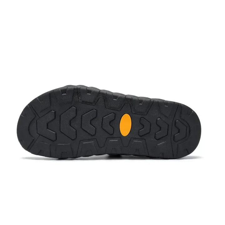 Wisteria women's sport slides in black, worn on foot showing fit and comfort