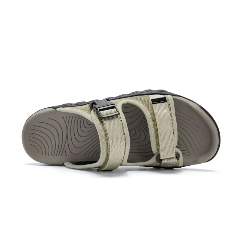 Wisteria women's sport slides in green, front view showing ventilated upper